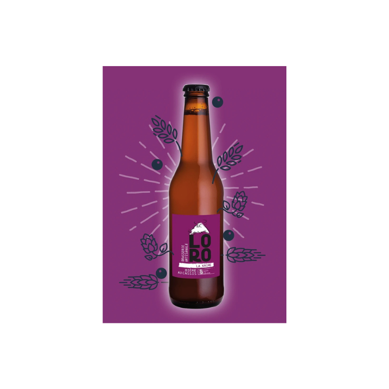 BIÈRE CASSIS-FRUITS ROUGES LA KRIME 75CL