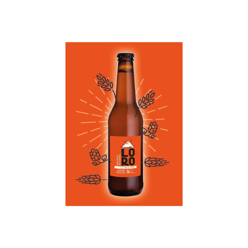 BIÈRE ROUSSE AU MIEL LA MAYA MIEL 33CL